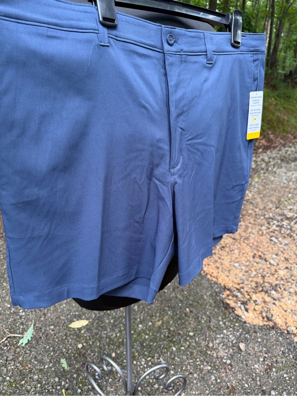 Classic Navy Flat-Front Men's Shorts